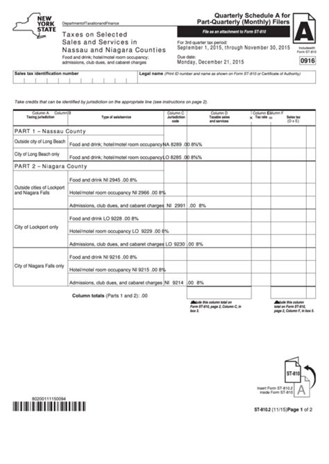 5.0 indirect taxes 5.1 goods and services tax 5.2 capital tax 5.3 real estate tax 5.4 transfer tax a real property gains tax applies to the sale of land in malaysia and any interest, option or other right foreign tax paid may be credited against malaysian tax on the same profits (limited to 50% of foreign. Fillable Form St-810.2 - Quarterly Schedule A For Part ...