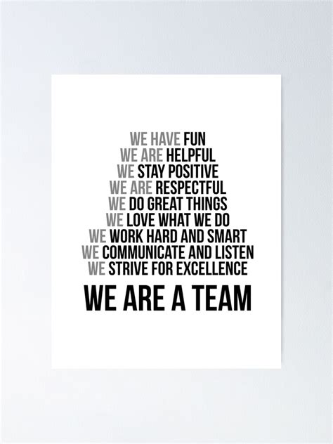 We Are A Team Teamwork Quotes Office Decor Office Wall Art Poster
