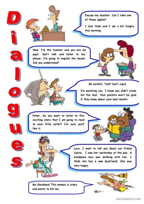 Dialogues English Esl Worksheets Pdf And Doc