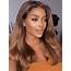 YSWIGS Ombre Brown Wave Transparent & Lace Human Hair Front 