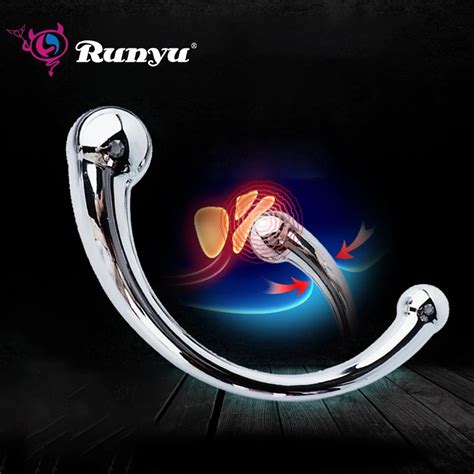 Double Ended Stainless Steel G Spot Wand Prostate Massage Stick Penis P Spot Stimulator Anal