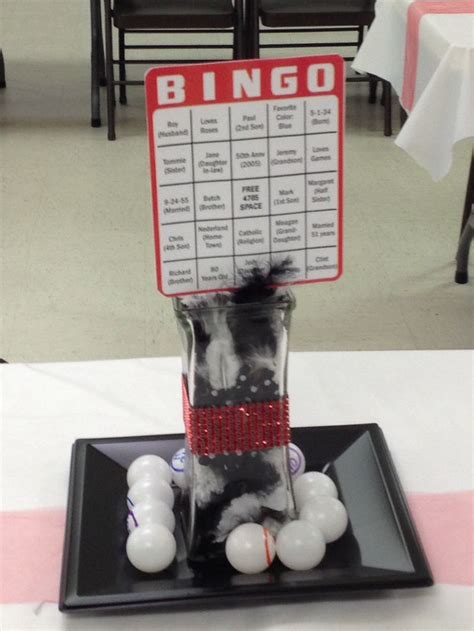 Centerpieces For Bingo Birthday Bingo Party Bingo Party Decorations