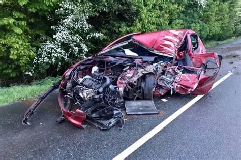 Police Release Horrifying Aftermath Photo Of Squashed Twisted Car