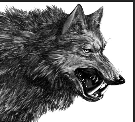Dire Wolf Portrait Furred By Feralkyn On Deviantart