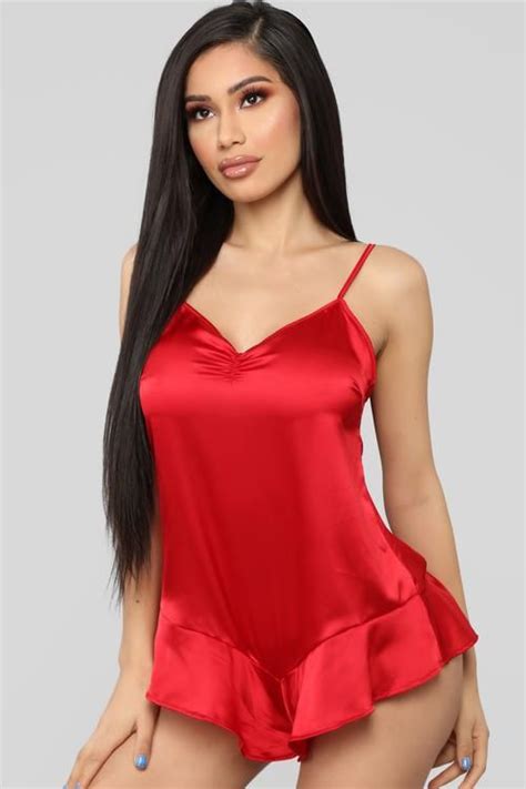 Such A Dream Pj Romper Red Red Lingerie Beautiful Lingerie Lingerie Sleepwear Clubwear