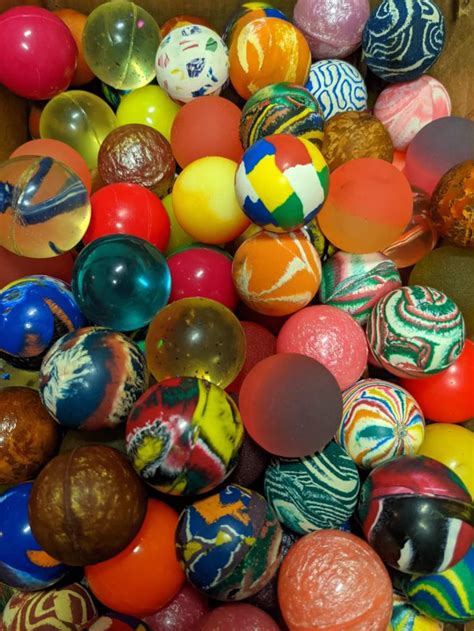 Vintage Rubber Bouncy Balls Lots Of 10 In Assorted Colors And Etsy