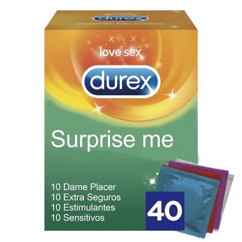 Durex Preservativos Mixtos Surprise Me Variety 40 Unidades