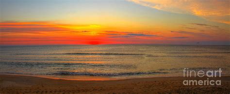 Panoramic Beach Sunrise Outer Banks Photograph By Randy Steele Fine