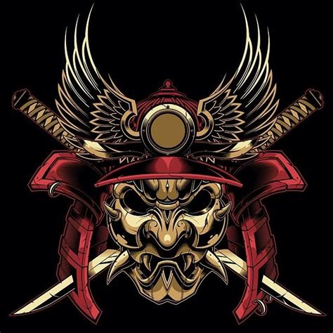 Samouraï Mask Redgold Jared Mirabilesweyda Samurai Art Samurai