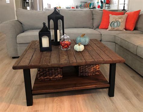 Coffee Table Rustic Table Farmhouse Table Handcrafted Farmhouse Coffee