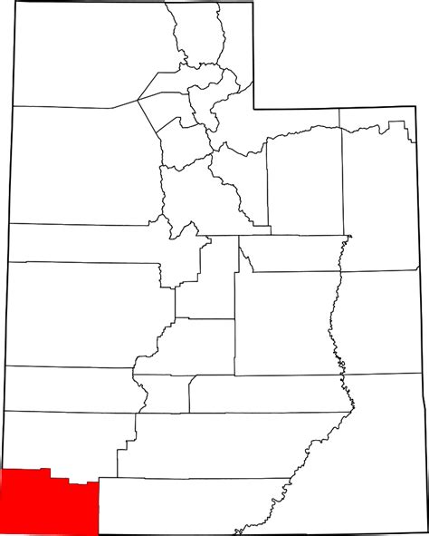 Filemap Of Utah Highlighting Washington Countysvg Wikimedia Commons