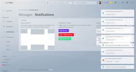 Aeroland is a vuejs template that comes with dozens of powerful features. Light Blue Vue Admin: a dashboard template built with Vue ...