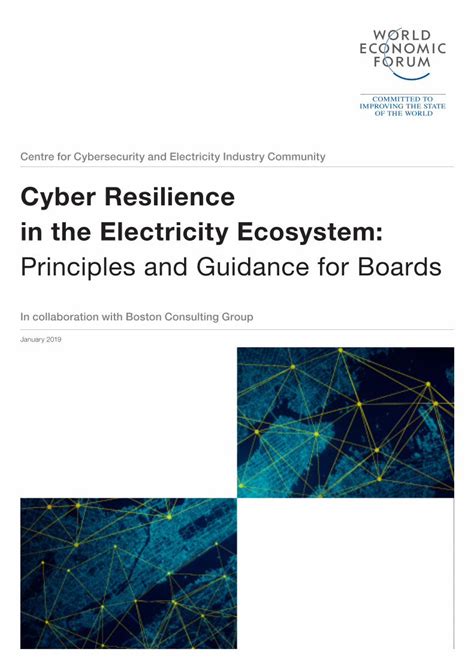 Pdf Cyber Resilience In The Electricity Ecosystem · In The