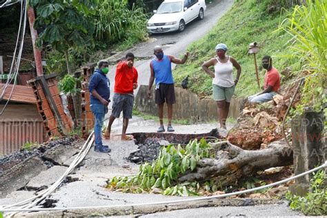 Landslip Makes Laventille Road Impassable
