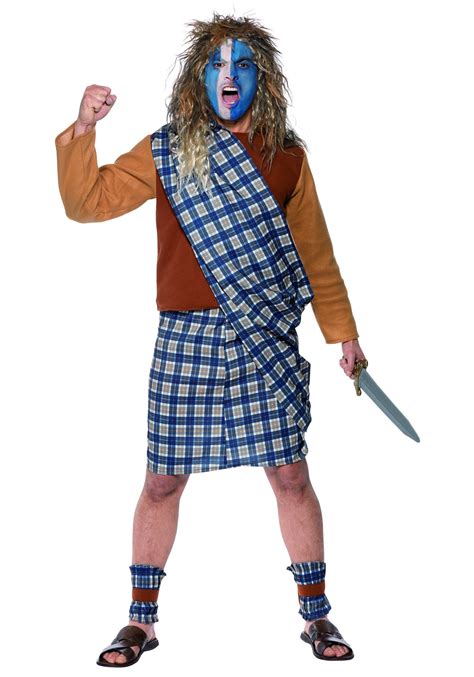 Scottish Warrior Kilt Costume Braveheart Costumes For Men Fancy