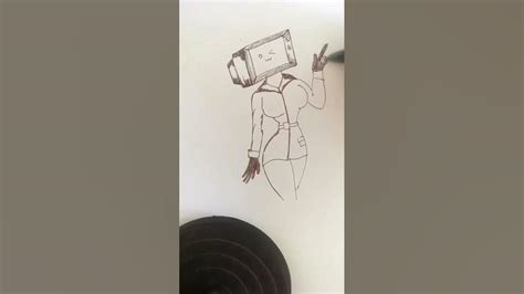 menggambar tv woman skibidi toilet youtube