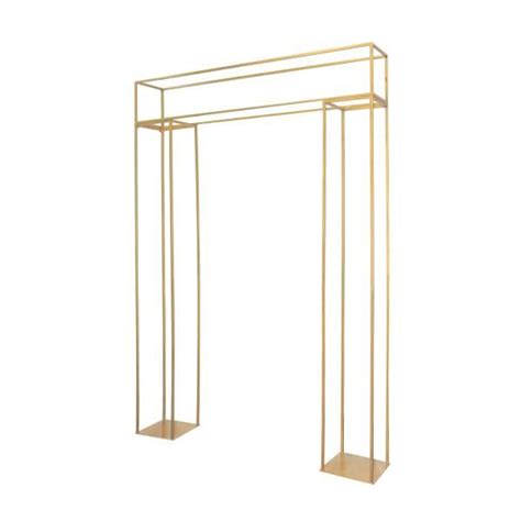 Gold Metal Rectangular Endless Frame Wedding Arch 55ft Wide X 8ft