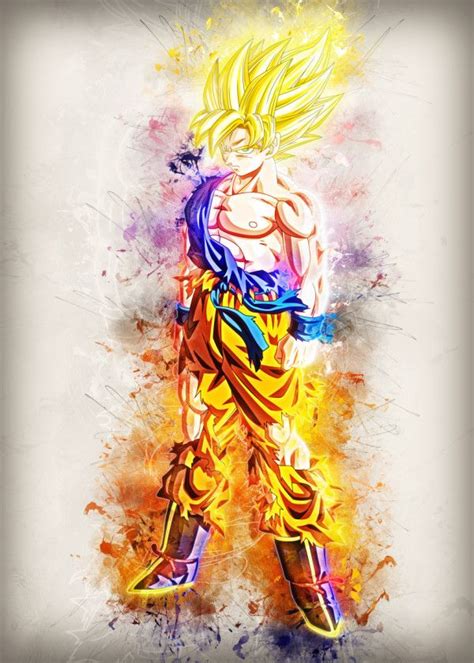 Goku Super Saiyan Poster By Trần Văn Dũng Displate Dragon Ball