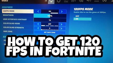 How To Get 120 Fps In Fortnite On Xbox Series S Youtube