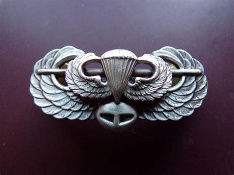 Airborne Artillery Jump Wing Badge Us Army Military Parachute Medal