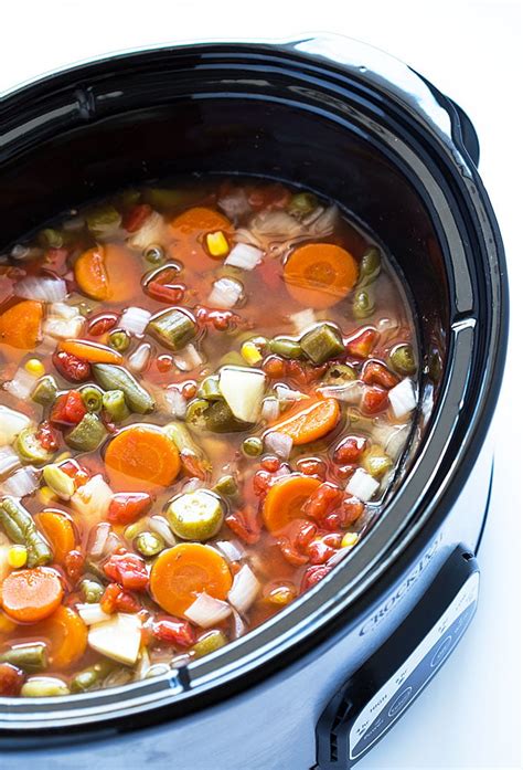 Hearty Chicken Vegetable Soup Recipe Slow Cooker Vegetarian Foodys