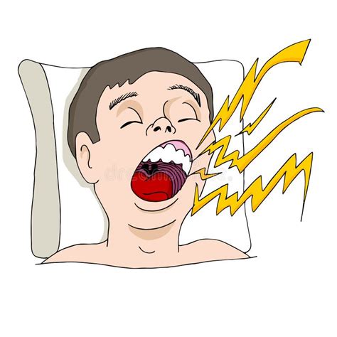 Loud Snoring Man Stock Vector Illustration Of Snorer 41425396