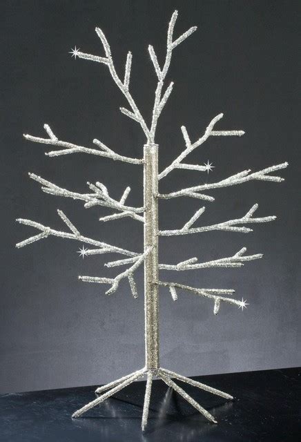 Base measures approximately 13.25 wide. Large Silver Beaded Ornament Tree - Jewelry Holder, 26.5 ...