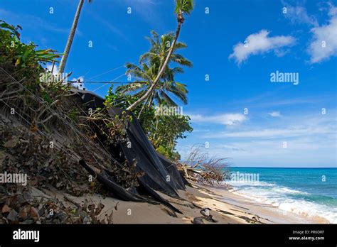 Severe Beach Erosion In Ehukai Beach Or Banzai Pipeline North Shore Of