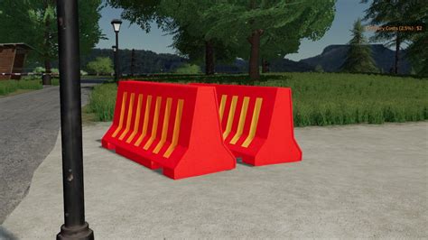 Plastic Road Barriers V1 0 FS22 Mod