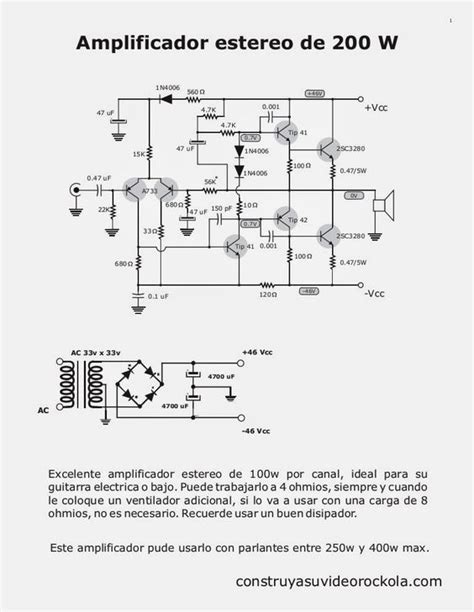 Led music level indicator circuit diagram. amp200wflat1-131019144404-phpapp02-thumbnail-4.jpg (768×994) | Diy amplifier, Audio amplifier