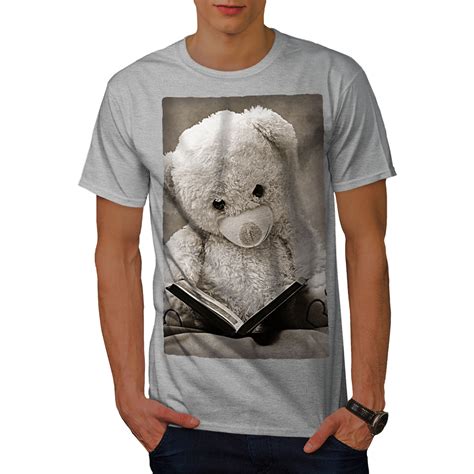 Wellcoda Fairytale Teddy Bear Mens T Shirt Book Graphic Design Printed