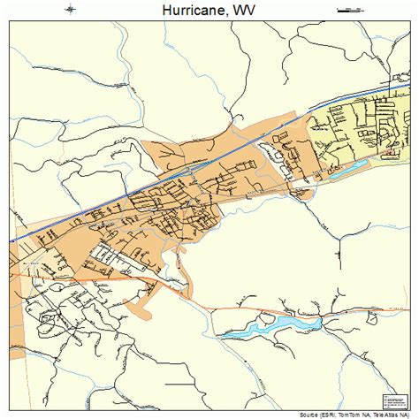 Hurricane West Virginia Street Map 5439532