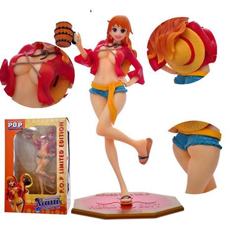 Hot 1pcs 22cm One Piece Sexy Nami Red Costume Nami Pvc Plastic Action Figure Model Toys In