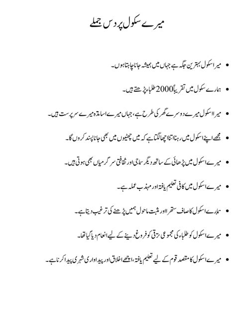Mera School Essay In Urdu For Class 24 And Others