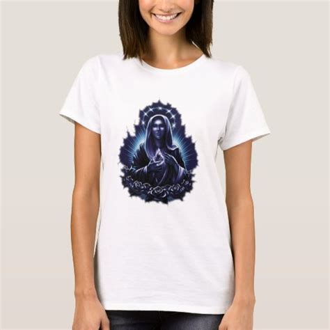 Purple Flower Blessed Virgin Mary T Shirt Zazzle