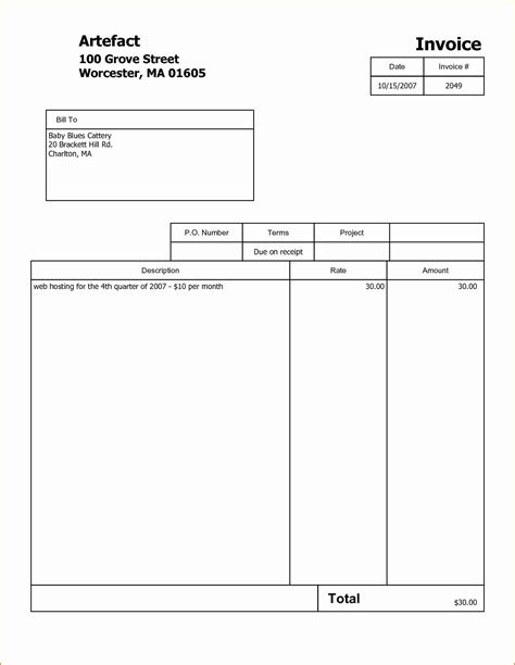 Blank Invoice Template Pdf Beautiful Download Free Blank Invoice