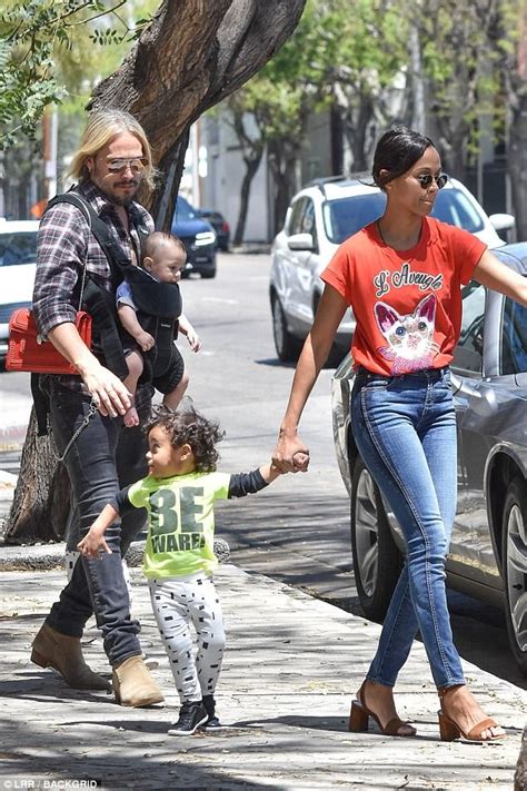 Zoe Saldana And Marco Perego Stroll With Sons In La Daily Mail Online