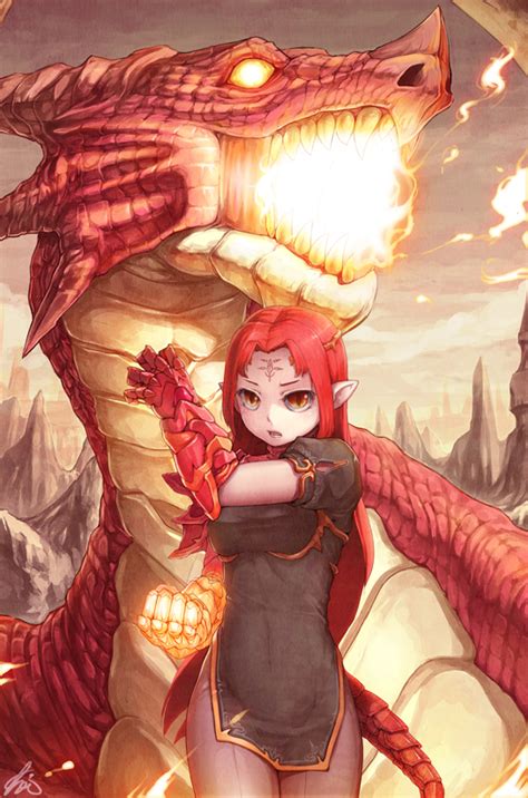 Red Dragon Lady By Breakiel On Deviantart