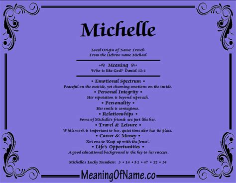michelle meaning of name