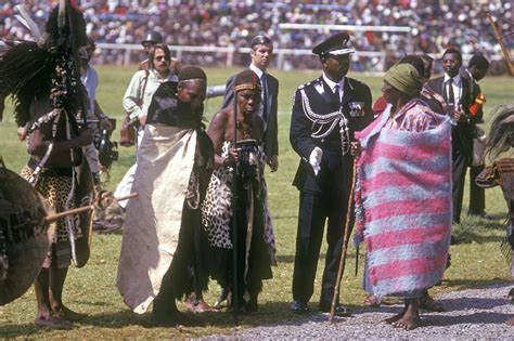 Queen Mother Arrives Independence Celebrations 1972 74 Swaziland