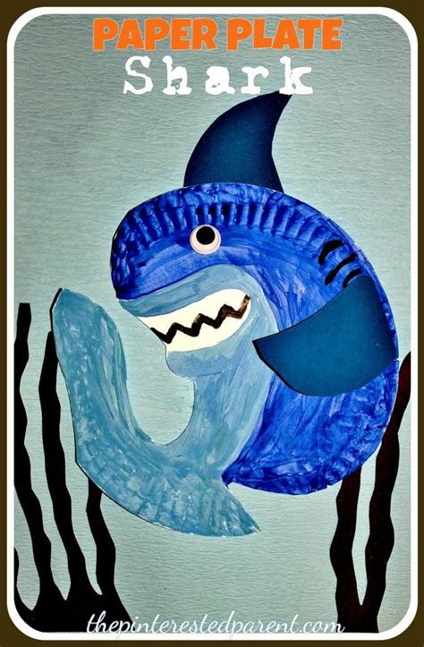 Paper Plate Sharks With Images Ocean Kids Crafts Shark Craft