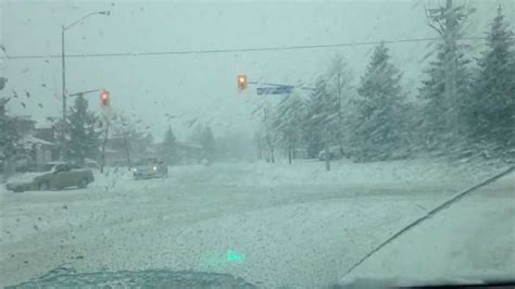 Driving First Major Snow Storm 2013 Oakville Mississauga Canada Youtube