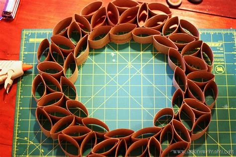 Toilet Paper Roll Craft Diy Wreath Tutorial By Claudya