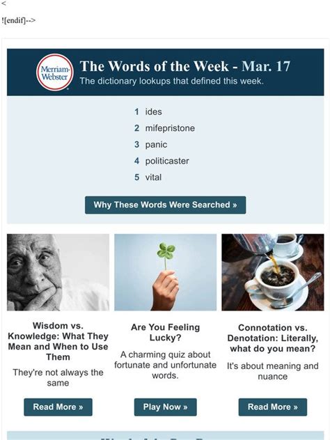Merriam Webster Words Of The Week Ides Mifepristone And More Milled