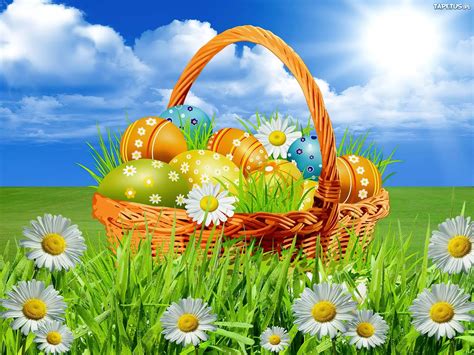 Wielkanoc Koszyk Pisanki Wiosna