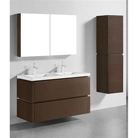 Madeli Cube 48 Double Wall Mounted Bathroom Vanity For Integrated