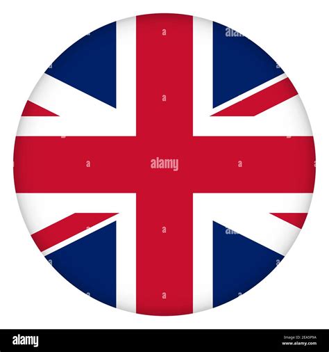 Drapeau Du Royaume Uni Licône Ronde Badge Ou Bouton Symbole National