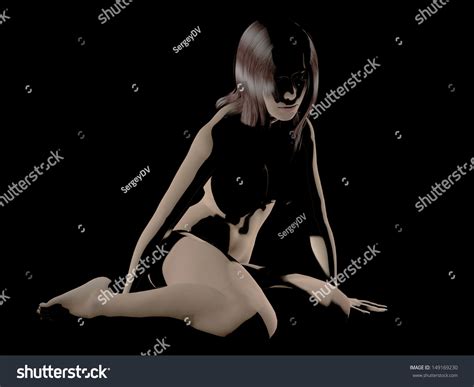 Sitting Naked Woman Executed D Ilustra Es Stock Shutterstock