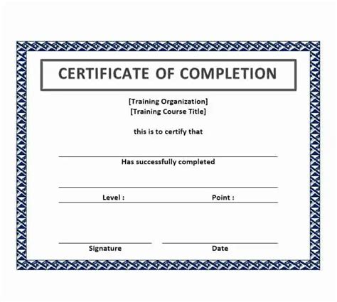 Work Completion Certificate Templates Word Excel Samples