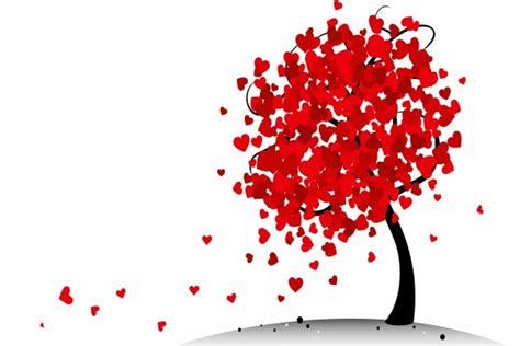 Descarga fotos de arbol con corazones. Árbol con hojas en forma de corazón (37525)